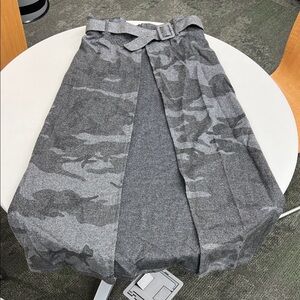 NEW Brand Unique handmade in Italy camo camouflage long maxi midi skirt gray S